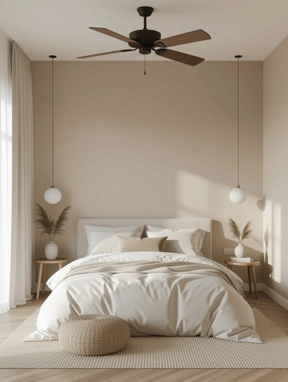 monochromatic minimalist bedroom design