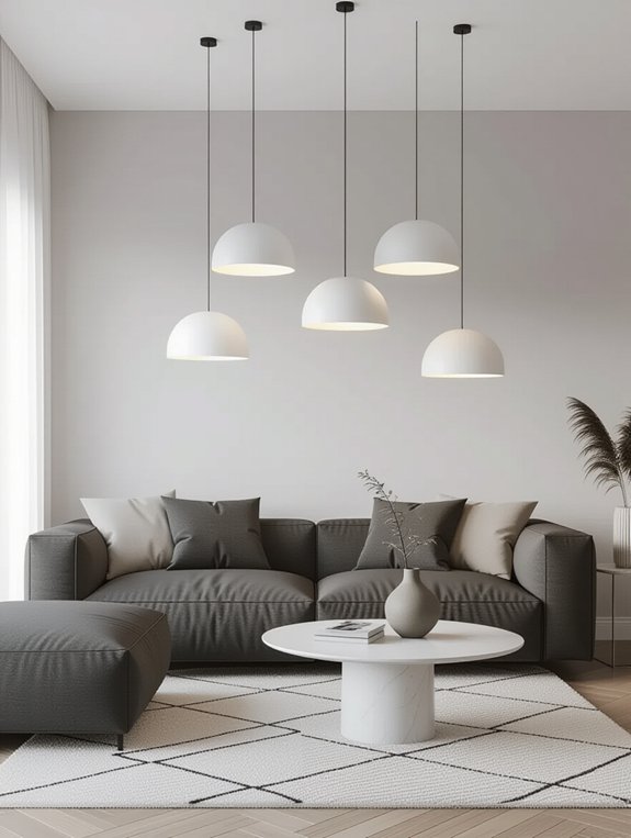 monochromatic pendant lighting ideas