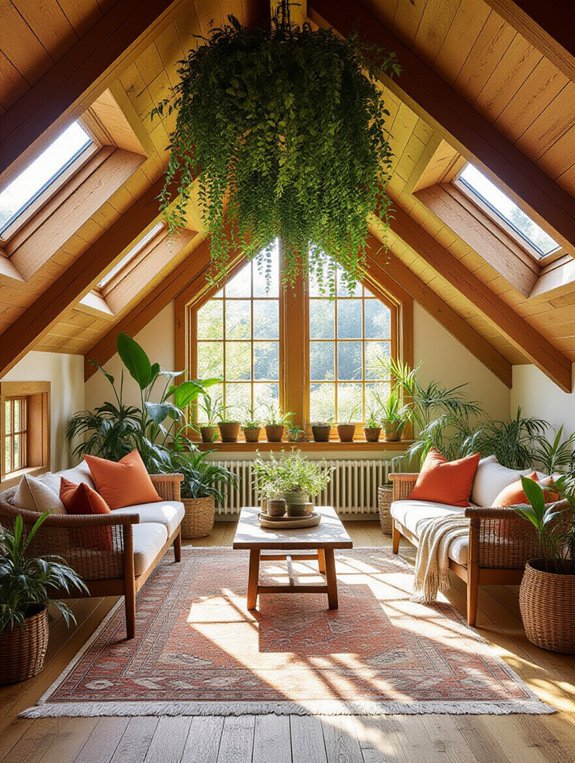 nature inspired attic retreat