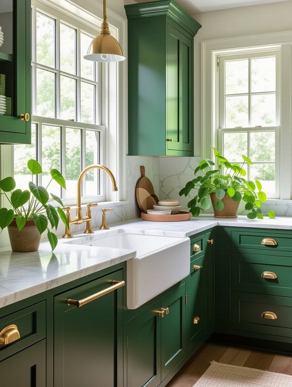 nature inspired calming kitchen