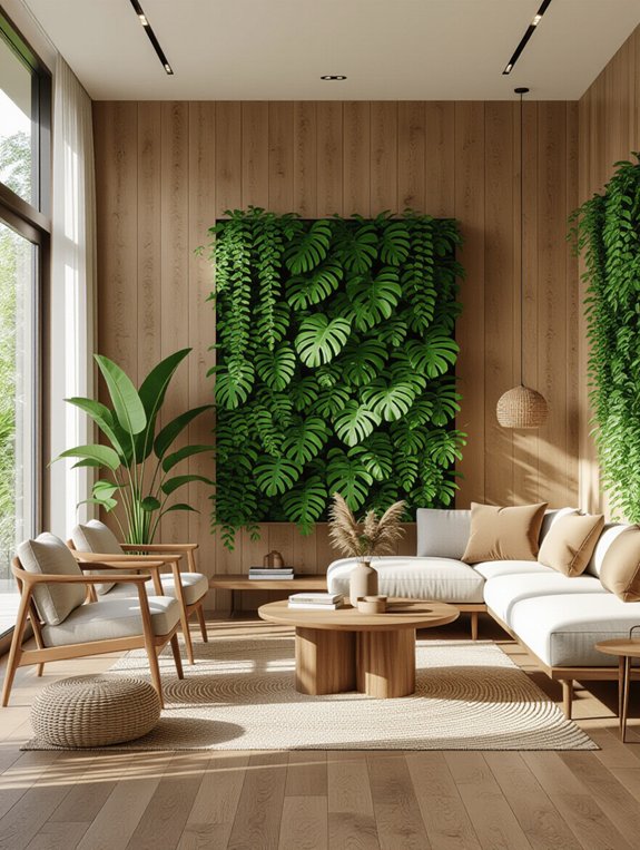 nature inspired minimalist living walls