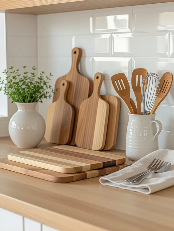 organize utensils on board