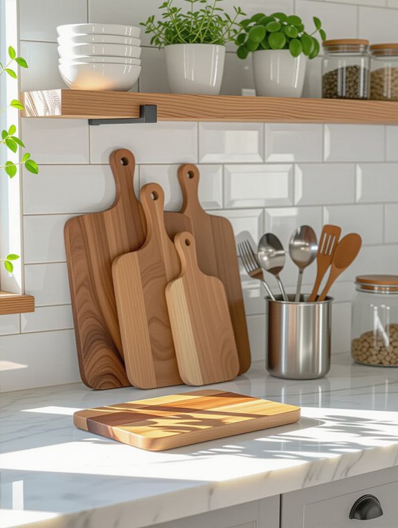 organized kitchen tool display