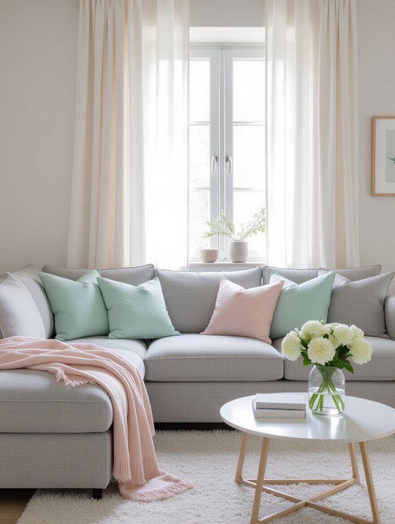 pastel accents for elegance