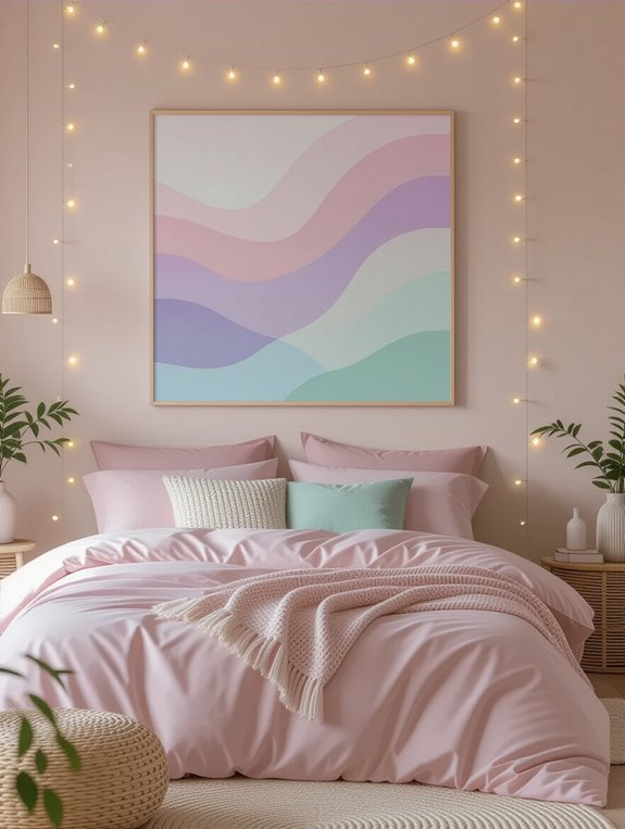 pastel gradient wall art