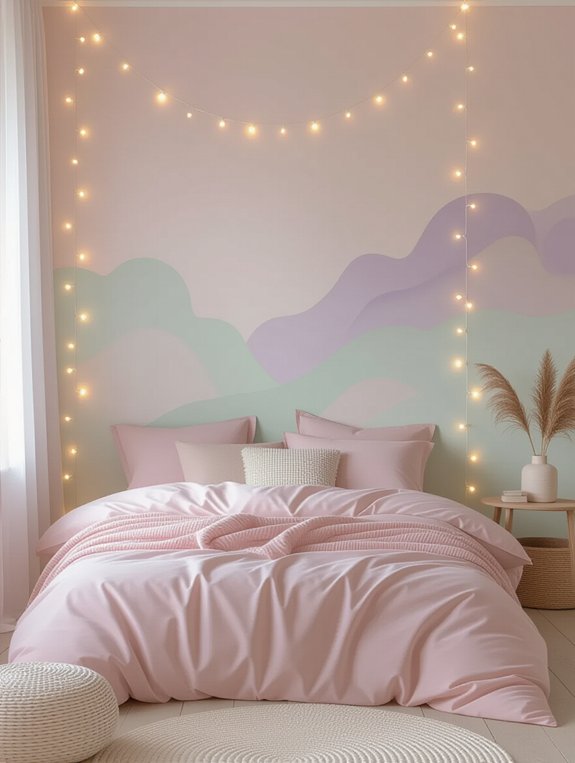 pastel mural ambient lighting