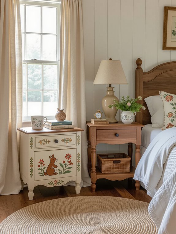 playful wooden nightstands ideas