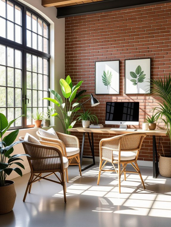 rattan and metal fusion