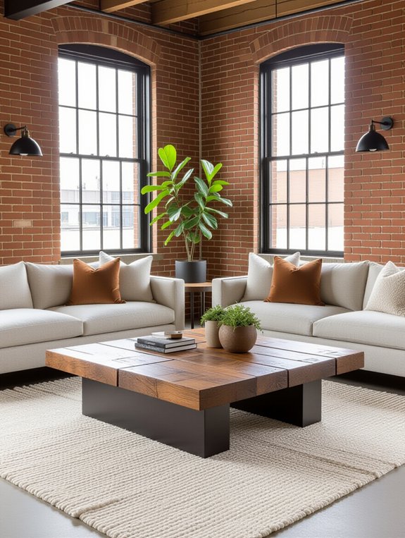 raw edge industrial coffee tables