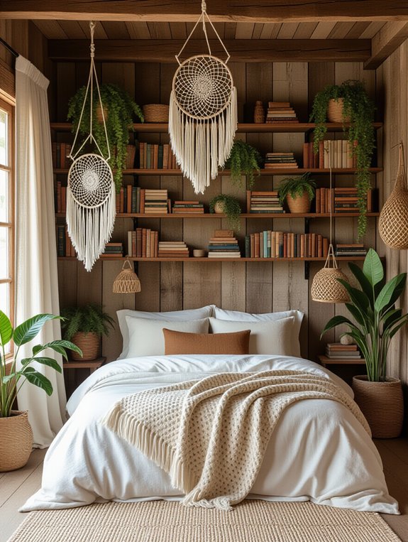 reclaimed wood shelf decor