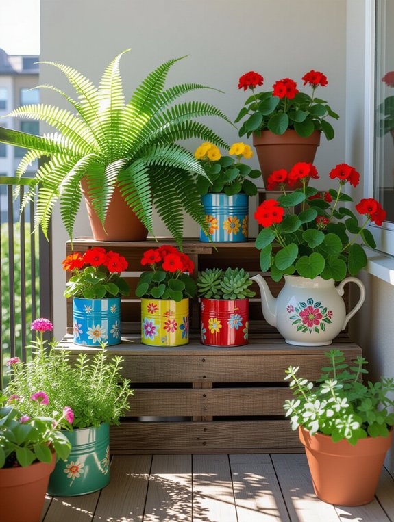 recycled containers for gardening