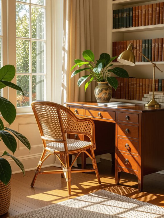 retro rattan chair charm