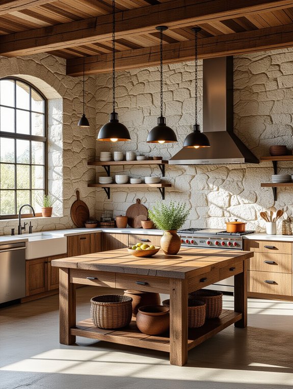rustic elegance in kitchens