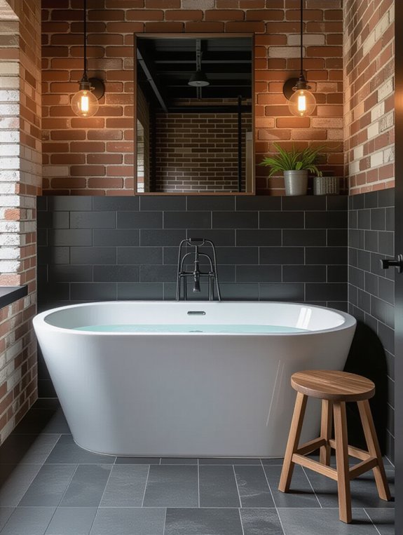 rustic industrial bathroom design