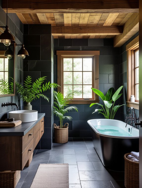 rustic industrial bathroom design