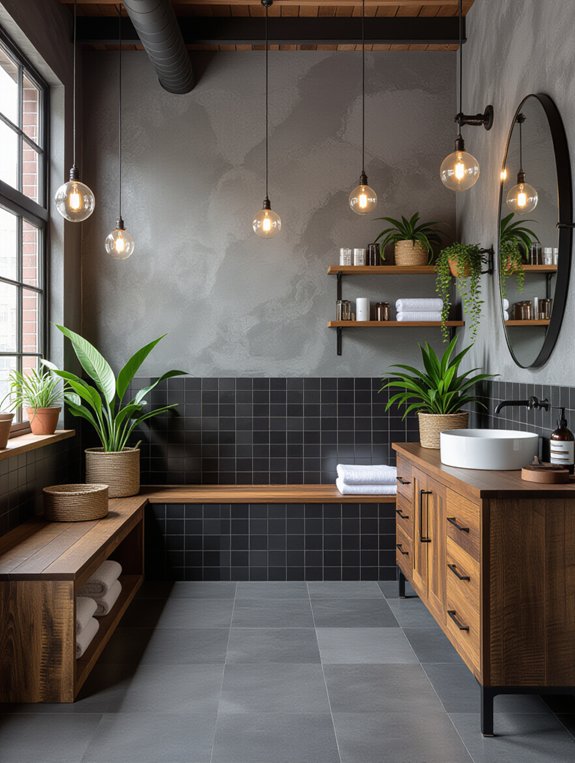 rustic industrial bathroom elegance