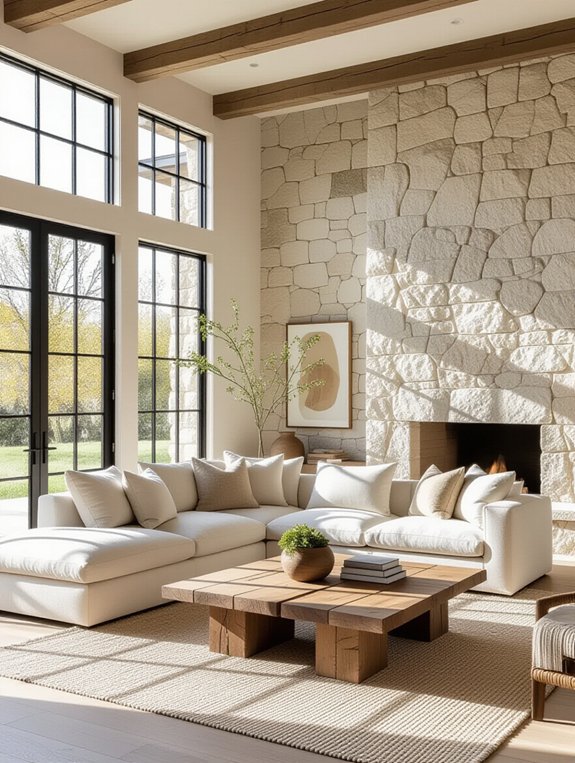 rustic modern living room