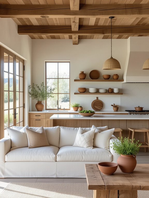 rustic open shelving charm