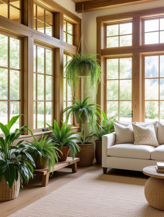 rustic plant stand decor