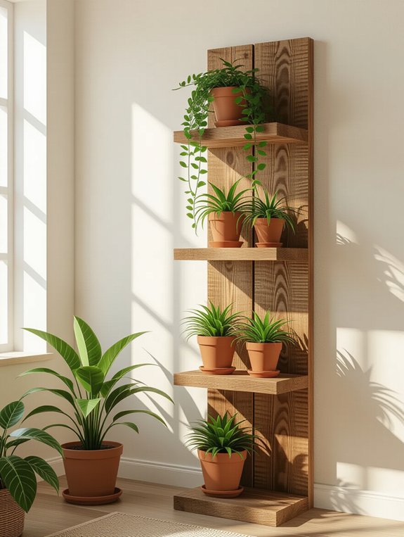 rustic reclaimed wood shelf