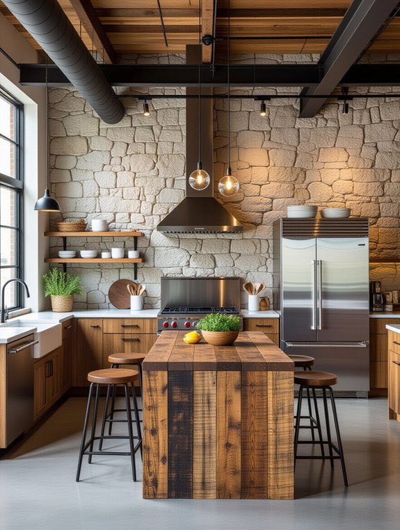 rustic urban kitchen elegance