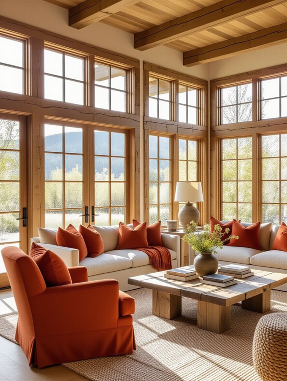 rustic warmth with orange