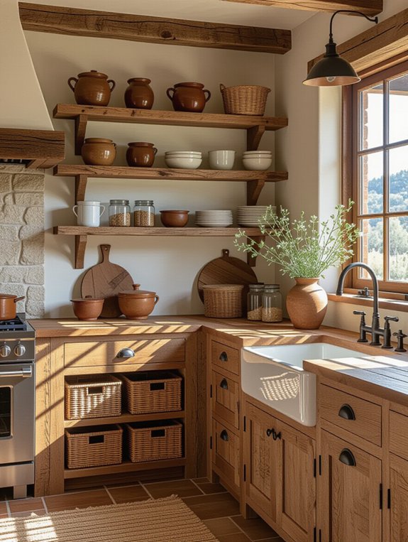rustic wooden pantry solutions