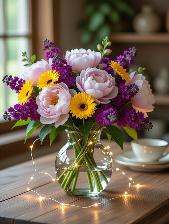 seasonal centerpieces with lights