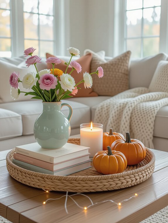 seasonal coffee table styling
