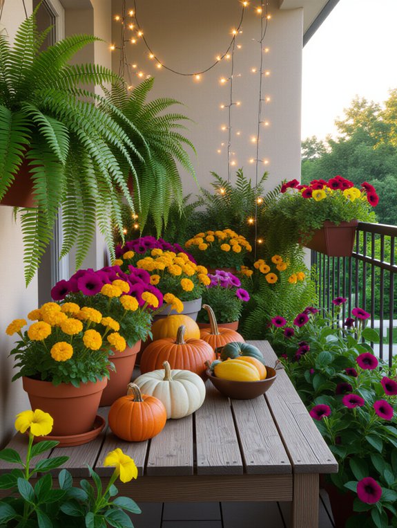 seasonal potted plant decor