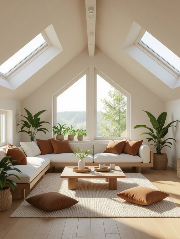 serene attic yoga sanctuary