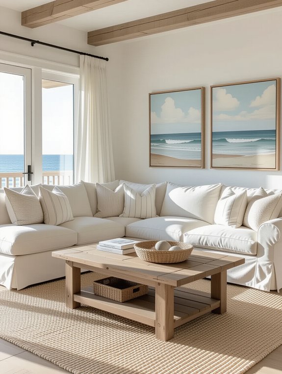 serene beach inspired interior decor