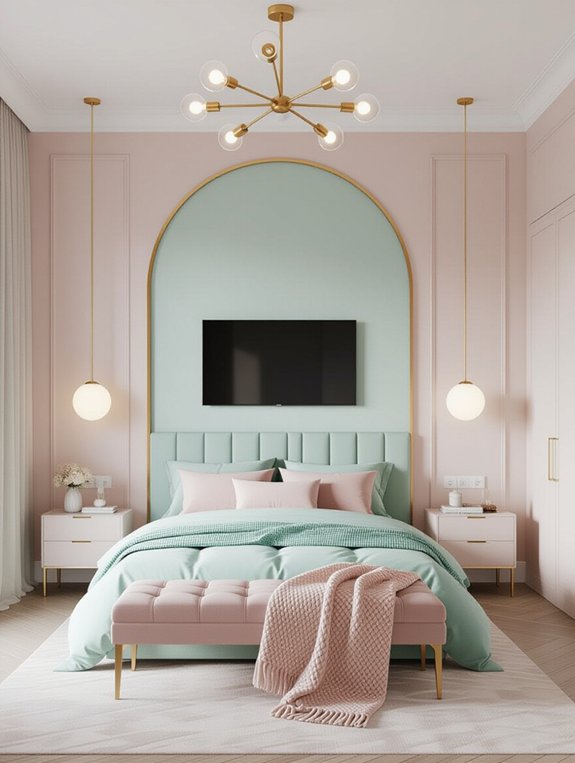 serene feminine pastel bedroom
