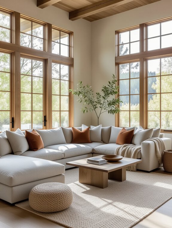 serene gray sectional retreat