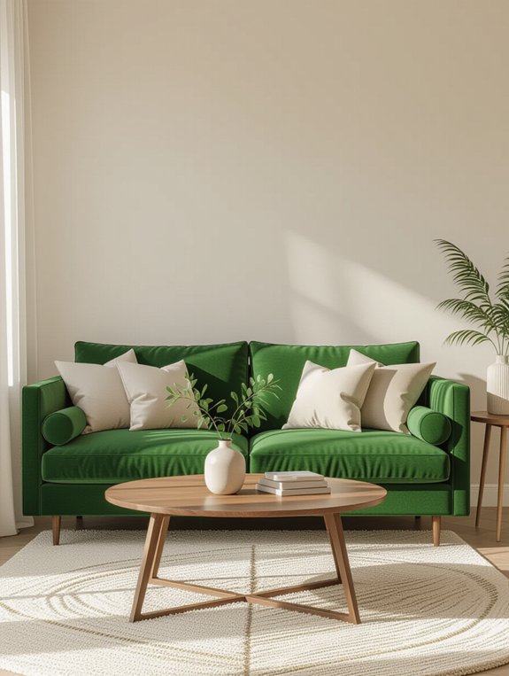 serene green velvet elegance