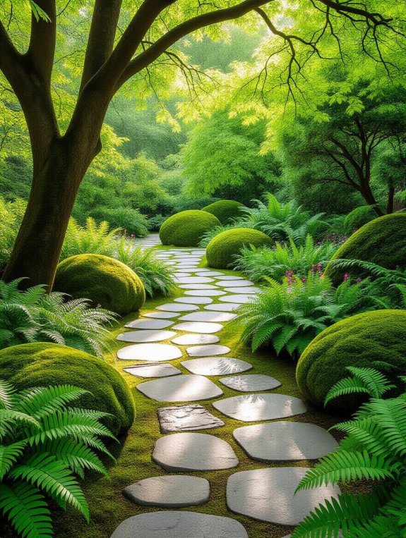 serene moss covered pathways