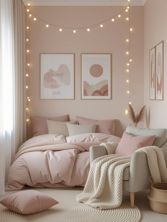 serene pastel bedroom retreat