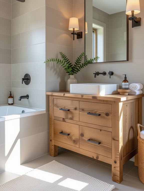 serene rustic bathroom retreat