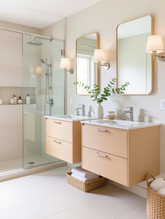 serene scandinavian bathroom design