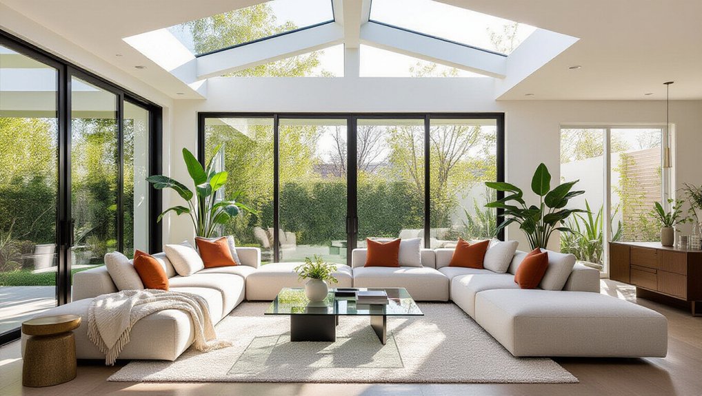 skylights and sectional sofas
