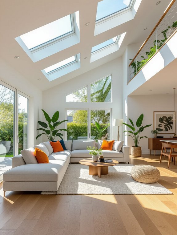 skylights enhance open spaces