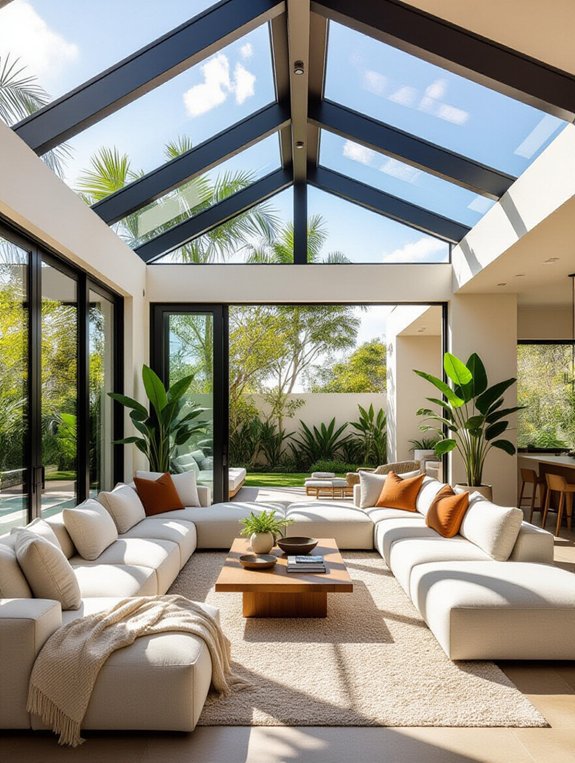 skylights enhancing indoor outdoor connection