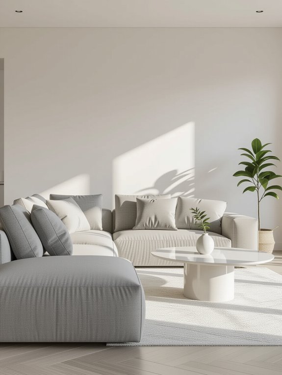 sleek gray sectional minimalism