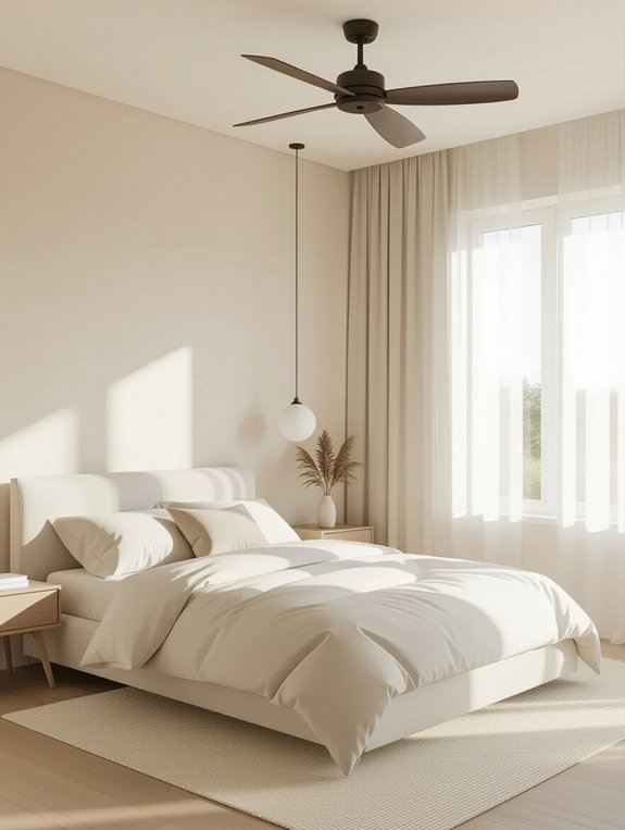 sleek minimalist ceiling fan