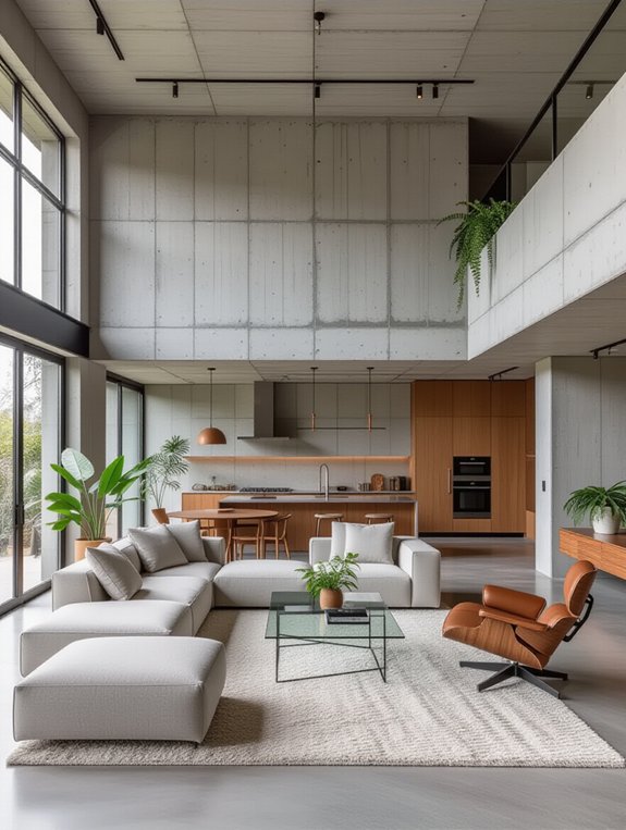 sleek minimalist concrete design