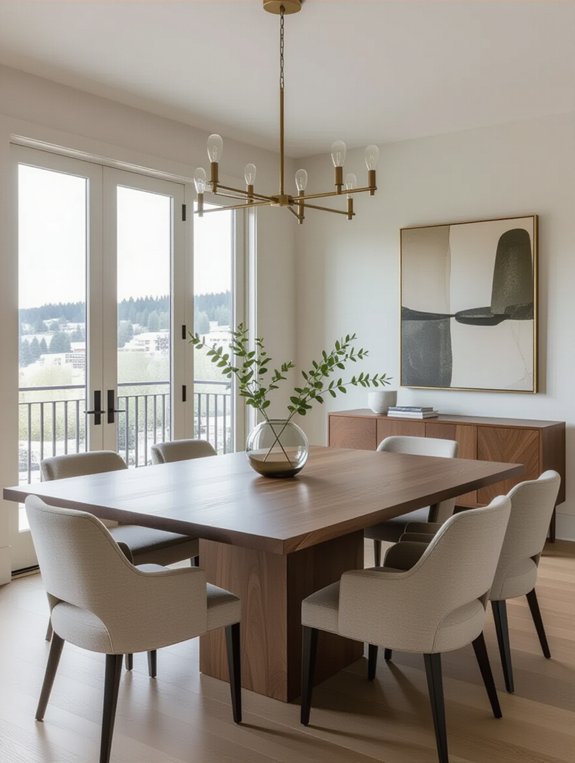 sleek modern dining elegance