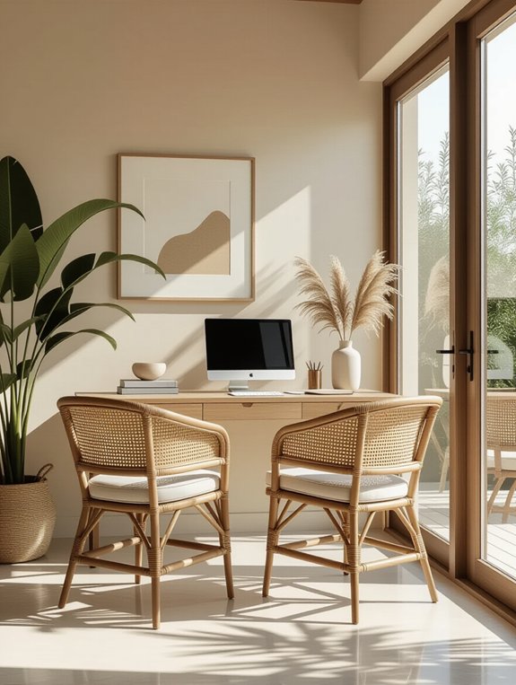 sleek rattan chairs elegance
