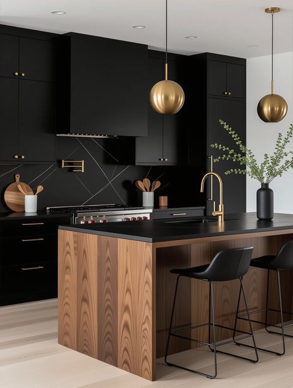 sophisticated black and gold