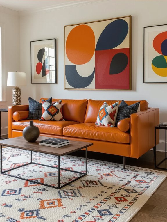 sophisticated eclectic living room