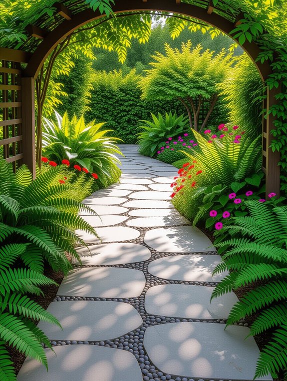 sophisticated garden pathways design